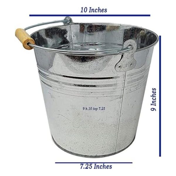 Cubo de metal grande de 2 galones paquete de 3 latas_3