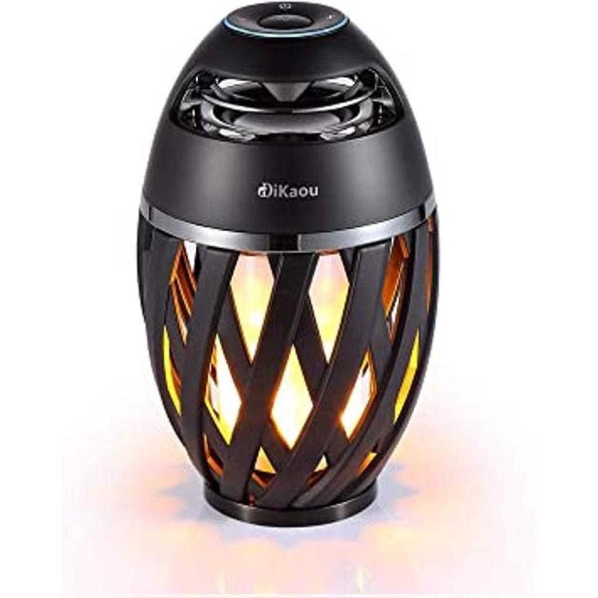 DIKAOU Altavoz Bluetooth con llama LED regalos para