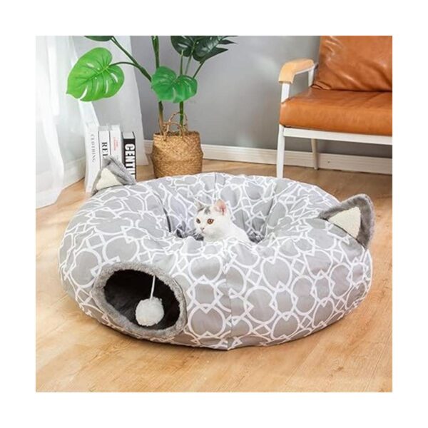 LUCKITTY Túnel geométrico para gatos con interior de