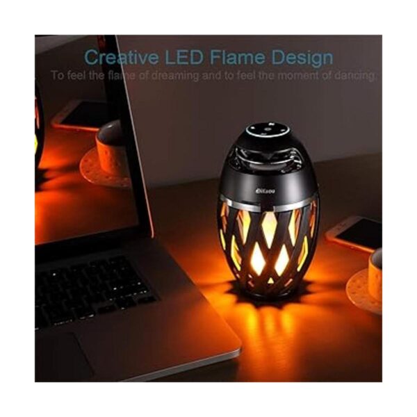 DIKAOU Altavoz Bluetooth con llama LED regalos para_6