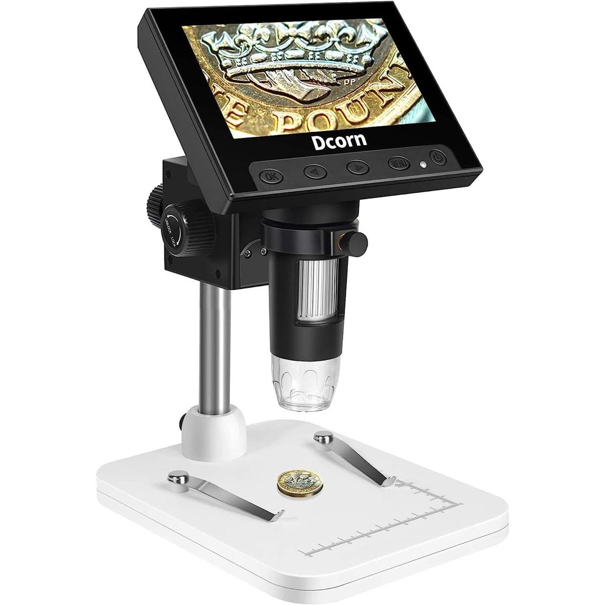 Microscopio de moneda microscopio digital LCD Dcorn de