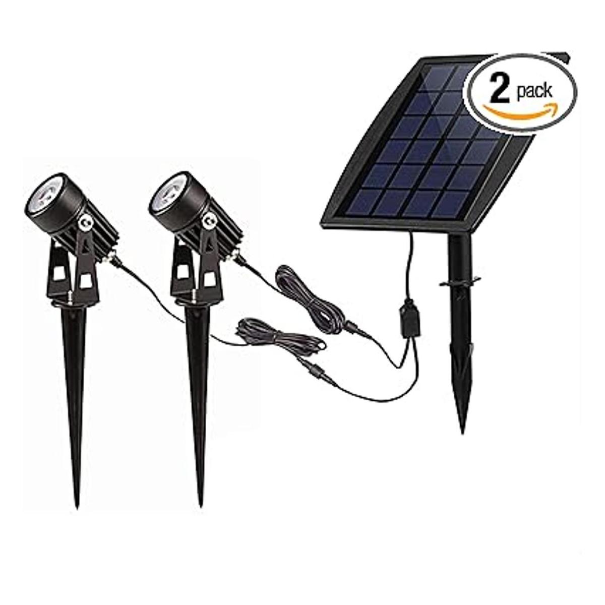 DLLT Focos solares LED para exteriores para paisajes