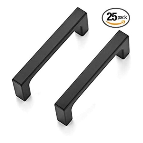 Manijas sólidas cuadradas para gabinetes de color negro_1