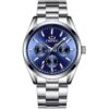 Couple Watches Women and Men Silver Stainless Steel_3