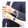 Couple Watches Women and Men Silver Stainless Steel_2