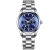 Couple Watches Women and Men Silver Stainless Steel_4
