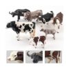 Juego de 7 figuras realistas de vacas Hereford para_3