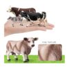 Juego de 7 figuras realistas de vacas Hereford para_4