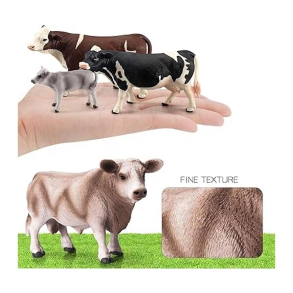 Juego de 7 figuras realistas de vacas Hereford para_4