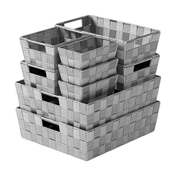 Cestas de almacenamiento tejidas para organizar juego de_1