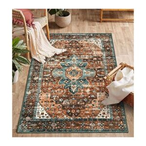 Moynesa Alfombra de área vintage ultra fina lavable 3 x 5_1