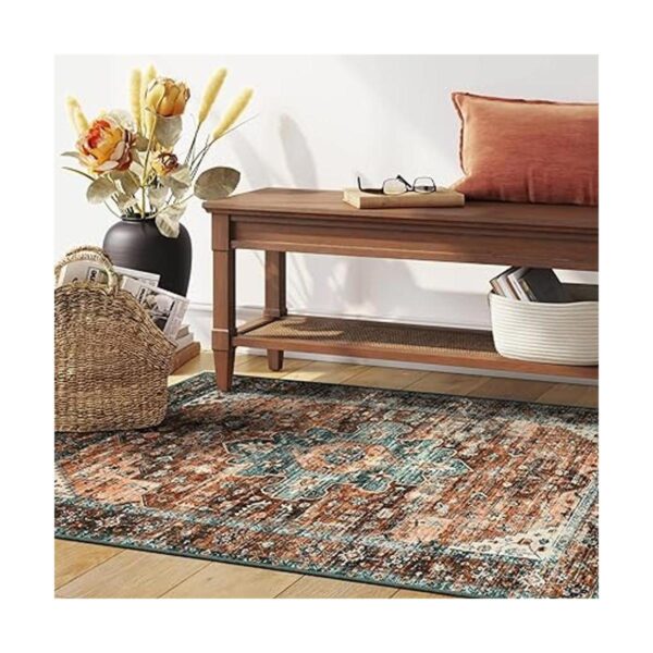 Moynesa Alfombra de área vintage ultra fina lavable 3 x 5_6