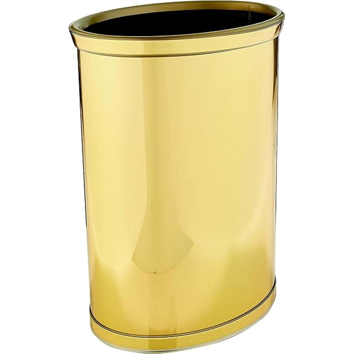 Kraftware Papelera ovalada de 14 pulgadas de diseño de