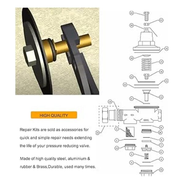 Kit completo de reparación modelo 600XL de 1 pulgada_3