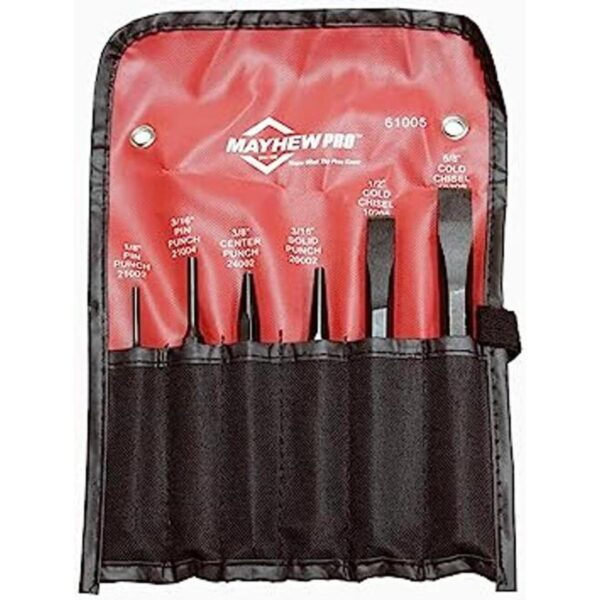 Mayhew Pro 61005 Juego de punzones y cinceles 6 piezas_1