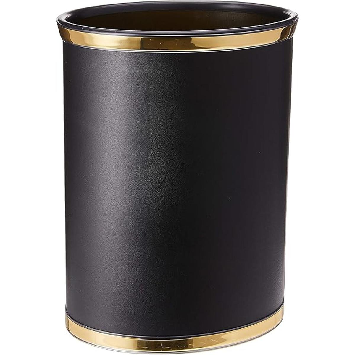 Kraftware Sofisticates Cesta de basura de latón negro y