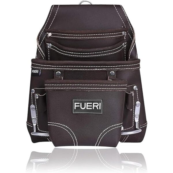 FUERI Bolsa de herramientas de cuero para carpinteros 10
