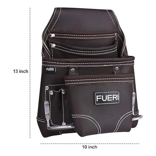 FUERI Bolsa de herramientas de cuero para carpinteros 10
