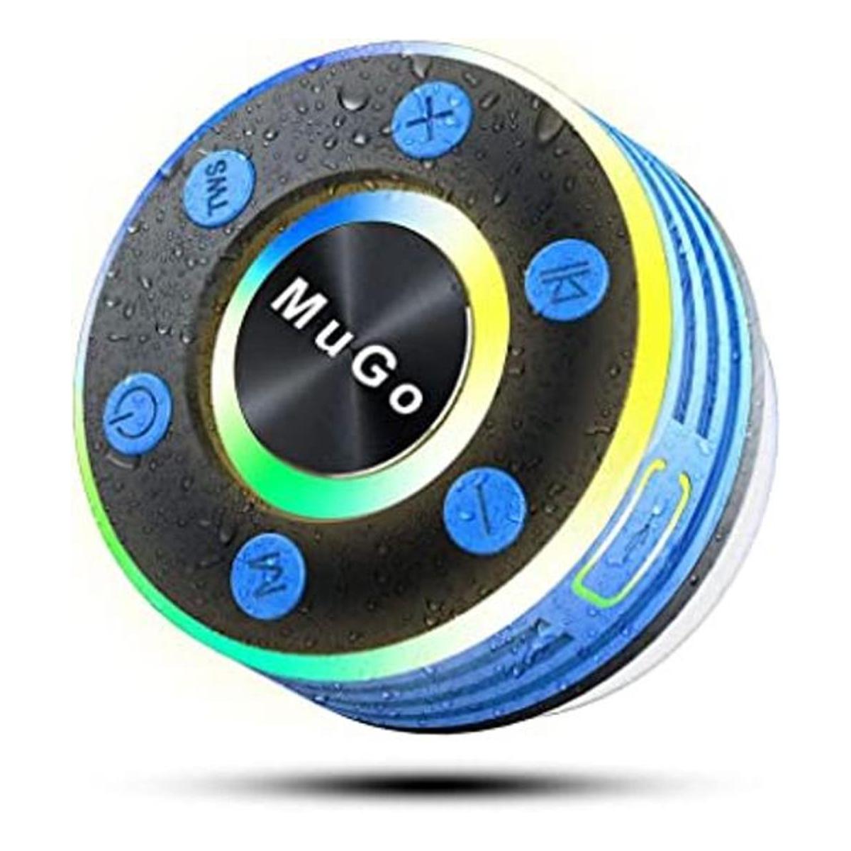MuGo Altavoz de ducha Bluetooth IPX7 impermeable con