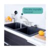 JS Jackson Supplies Grifo extraíble de doble mango