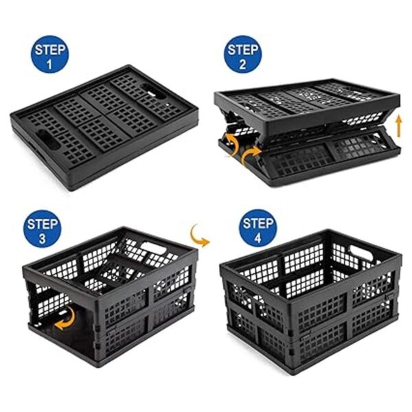 Eslite Cajas de almacenamiento plegables de plástico de 16