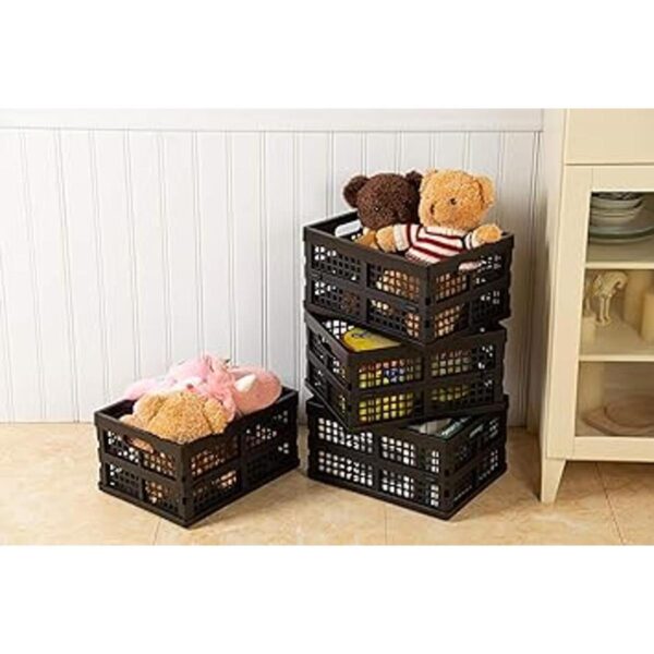 Eslite Cajas de almacenamiento plegables de plástico de 16
