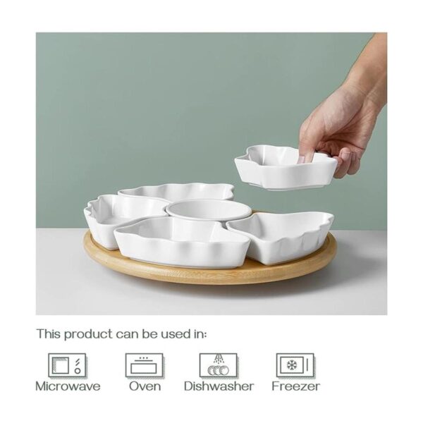 DOWAN Lazy Susan Bandeja de servir aperitivos de 12
