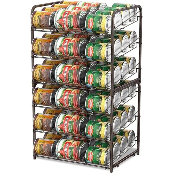 Organizador de latas apilable para despensa paquete de 2_5