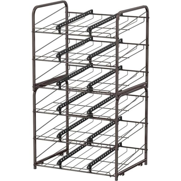 Organizador de latas apilable para despensa paquete de 2_4