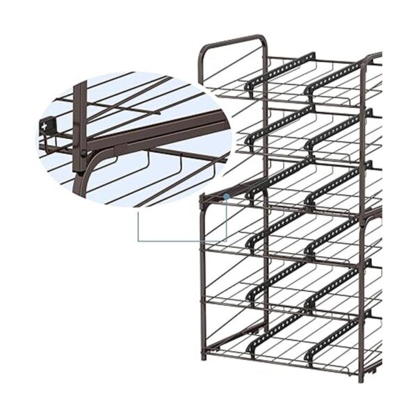 Organizador de latas apilable para despensa paquete de 2_3