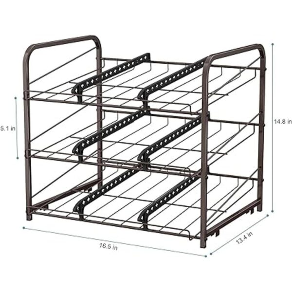Organizador de latas apilable para despensa paquete de 2_2