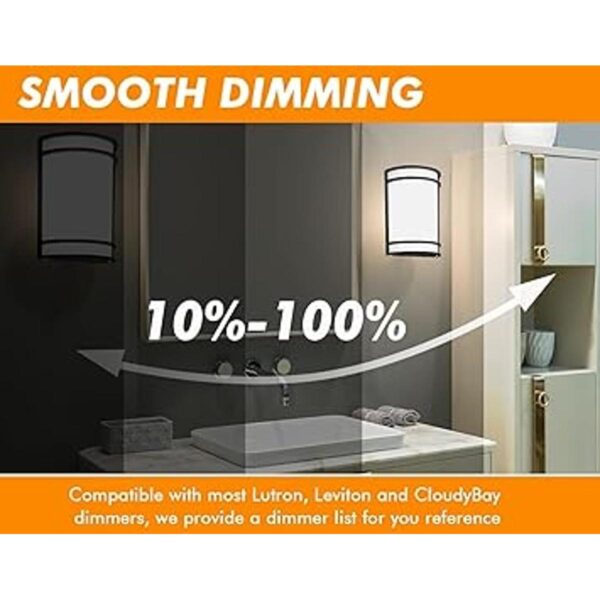Aplique LED de pared para interiores de 3 colores