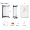 Aplique LED de pared para interiores de 3 colores