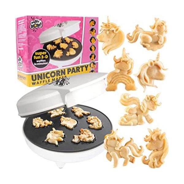 Mini máquina de gofres de unicornio crea 7 waffles_1
