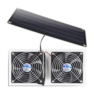 AntPay Kit de ventilador de panel solar ventilador dual_1