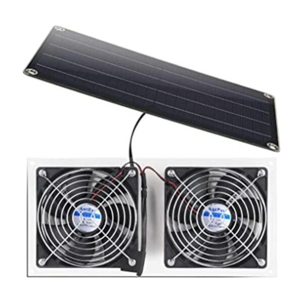 AntPay Kit de ventilador de panel solar ventilador dual_1