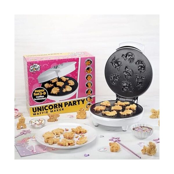 Mini máquina de gofres de unicornio crea 7 waffles_2