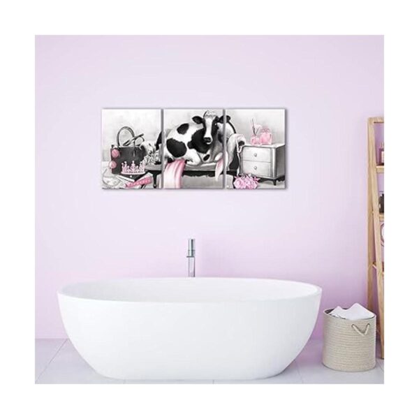 Kalormore Pink Glam Fashion Canvas Poster Elegante Vaca_2