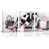 Kalormore Pink Glam Fashion Canvas Poster Elegante Vaca_1