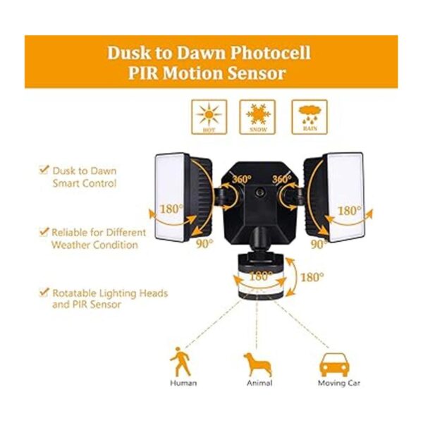 Luz LED de seguridad con sensor de movimiento luz de_6