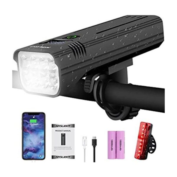 KASLIGHT Powerful USB Rechargeable Bike Light Bright 8_1