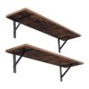 DINZI LVJ Estantes largos de pared juego de 2 estantes de_1