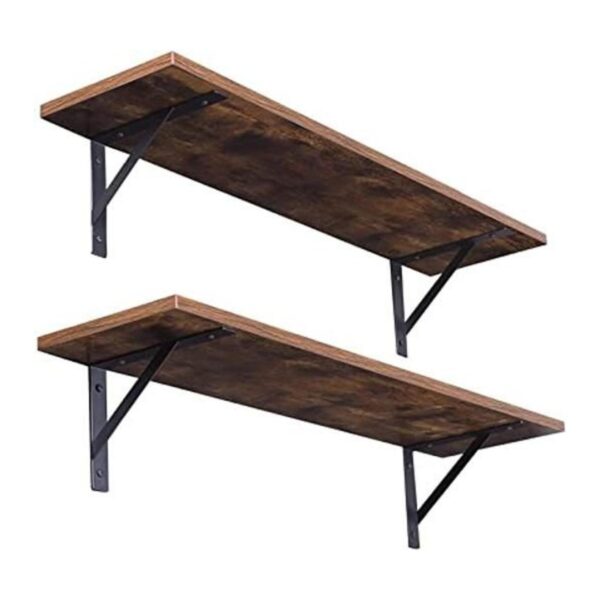 DINZI LVJ Estantes largos de pared juego de 2 estantes de_1