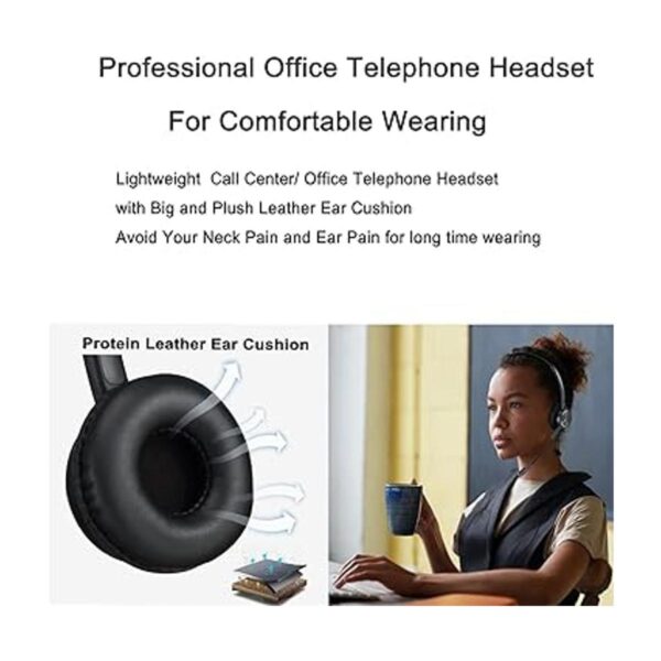 Emaiker Auriculares de oficina para teléfono fijo con_2