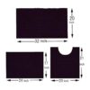 Madeals Juego de tapetes de baño 3 piezas con contorno_3