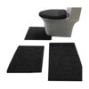 Madeals Juego de tapetes de baño 3 piezas con contorno_1