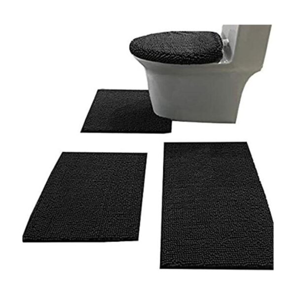 Madeals Juego de tapetes de baño 3 piezas con contorno_1