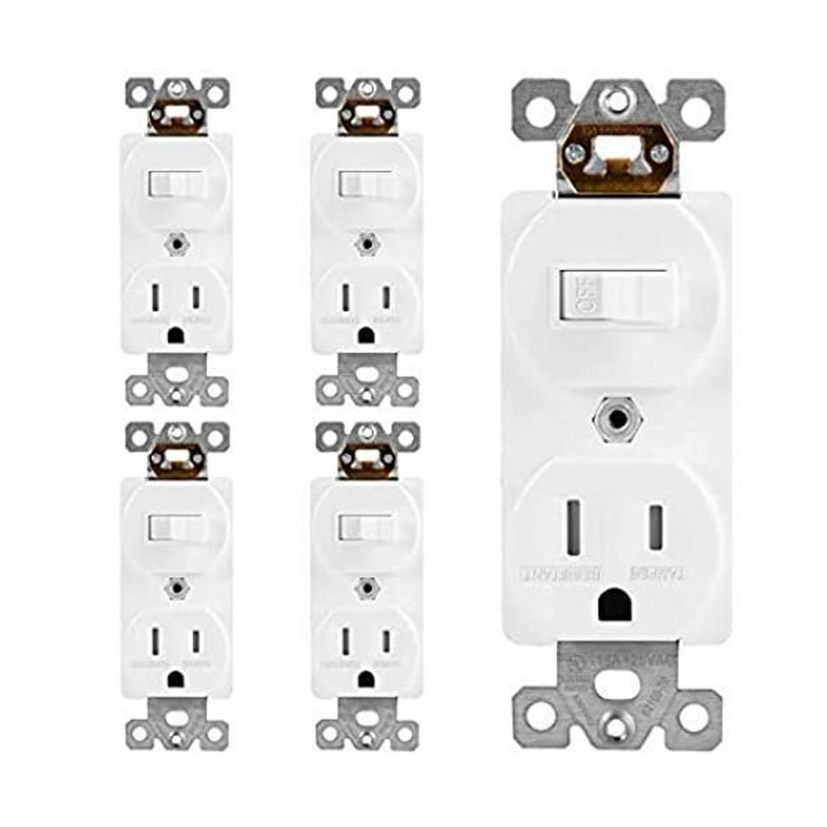 ENERLITES Interruptor de palanca combinado de un solo polo