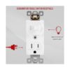 ENERLITES Interruptor de palanca combinado de un solo polo