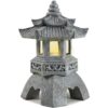 Lovely Ran Estatua solar de dos capas de farol de pagoda_1